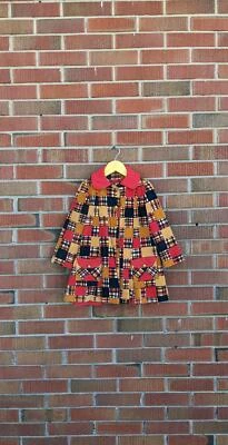 Casaco vintage de veludo patchwork com botões, tamanho aproximado feminino 7, década de 1970 - Imagem 1 de 4