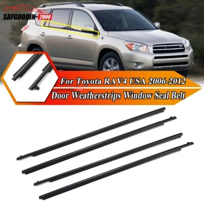 Cinturón resistente a la intemperie de vidrio para puerta Toyota RAV4 06-12-US sello de moldura de ventana Foto 1 de 4