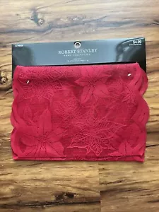 Runner da tavolo Robert Stanley collezione casa poinsettia pizzo rosso Natale - Foto 1 di 4