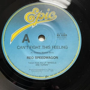Disco de vinilo Reo Speedwagon Can’t Fight This Feeling 7” 45 RPM ES 1026 épico 1984 - Imagen 1 de 24