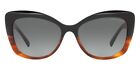 Giorgio Armani Ar8161 Sunglasses Black Striped Brown Gradient Gray 56Mm