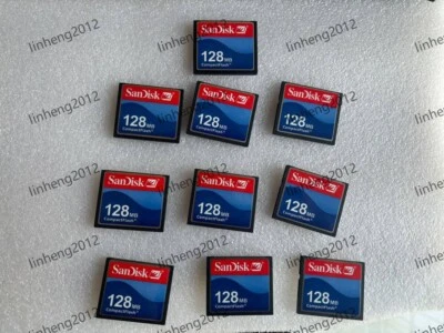 10PCS  Sandisk  128MB  Compact Flash Card 128MB CF Memory card SDCFJ/SDCFB - Image 1 of 3