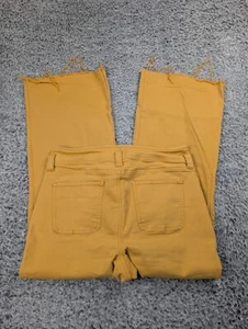 NYDJ Jeans Donna 10 Giallo Elasticizzato Normcore Vita Alta Elasticizzato Pancia Tuck Svasato - Foto 1 di 9