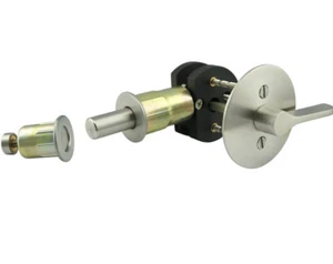 INOX EC1217 Barn Door Privacy Lock Round Rose w/ TT17 ADA Thumbturn Stainless - Picture 1 of 4