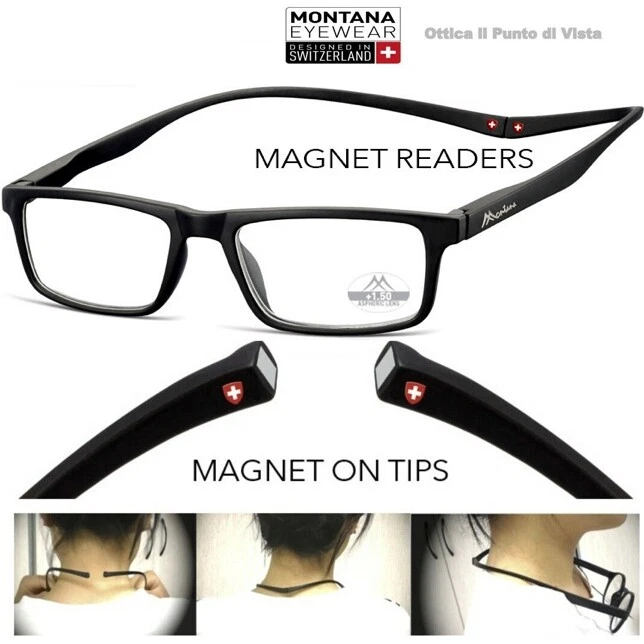 Occhiale da Lettura / Reading Glasses Montana MR59 Terminali Magnetici  da Collo - Immagine 1 di 1