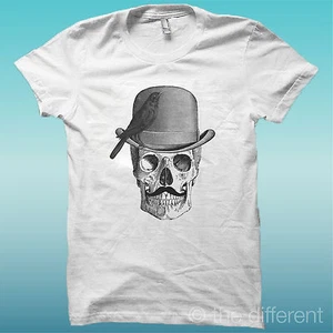 T-SHIRT " MISTER TESCHIO SKULL "BIANCO THE HAPPINESS IS HAVE MY T-SHIRT NEW - Imagen 1 de 1