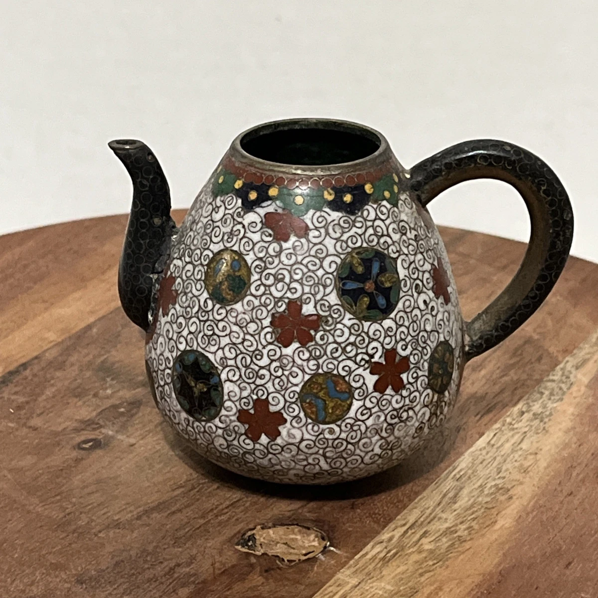 景泰蓝1850-1899 年日本茶壶| eBay