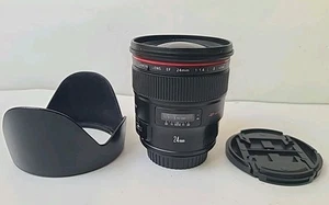 Canon EF 24mm f/1.4L II USM With Hood EW-83K Prime Pro Lens - Picture 1 of 12
