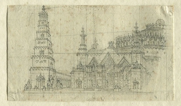 18ème - Architecture  - Dessin original ancien - Photo 1/1