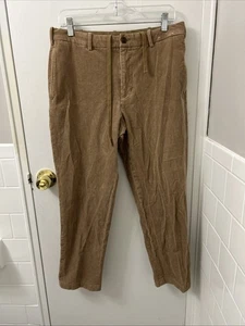 Uniqlo Corduroy Pants Mens Sz Medium (30-33x27) Brown Stretch Drawstrings YKK - Picture 1 of 4