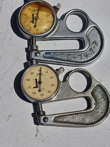 2 Vintage Ames Pocket Thickness Measure Pocket Gauge - Picture 1 of 8