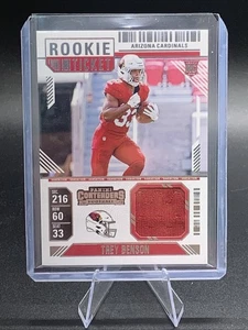 2024 Panini Contenders Trey Benson Rookie Ticket Jersey Relic #RTS-TBN - Picture 1 of 2