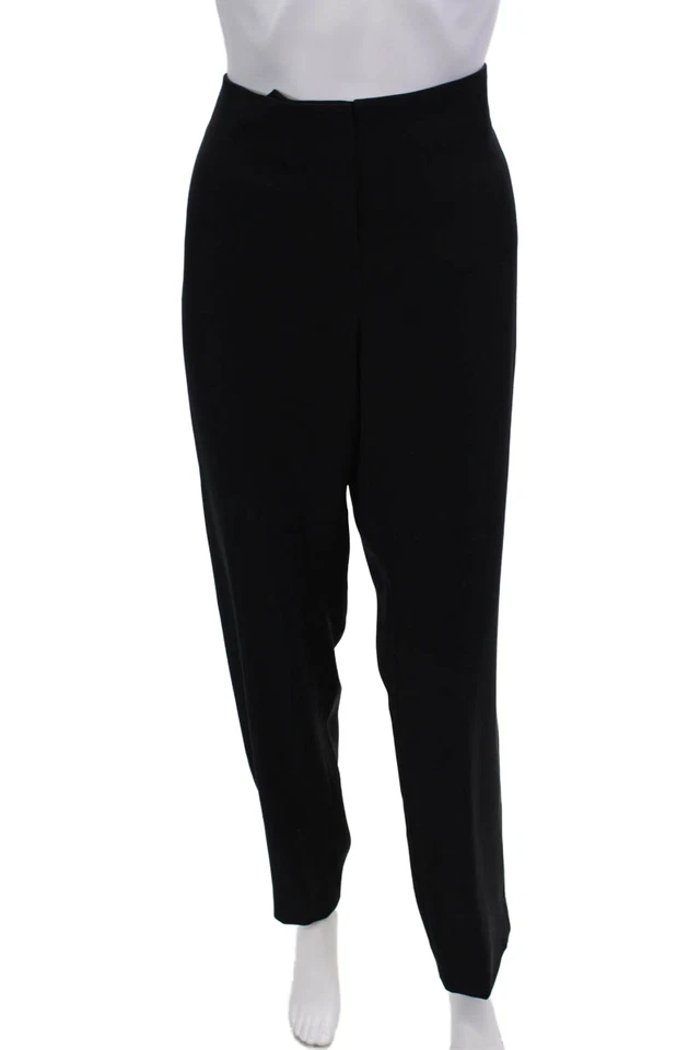 Calça Feminina Armani Collezioni com Zíper Preta Tamanho 12 - Imagem 1 de 4