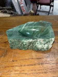 Vintage Antique Carved Jade Jadeite Asian Ashtray Soap Dish Ring Holder - Picture 1 of 4