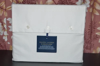 Ralph Lauren RL органический сатин полный дополнительный глубокий резинке простыня белый - новый - Изображение 1 из 4