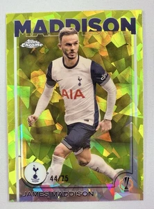 James Maddison 2024-25 Topps Cromo Zafiro UEFA UCC Amarillo #/75 Tottenham - Imagen 1 de 2