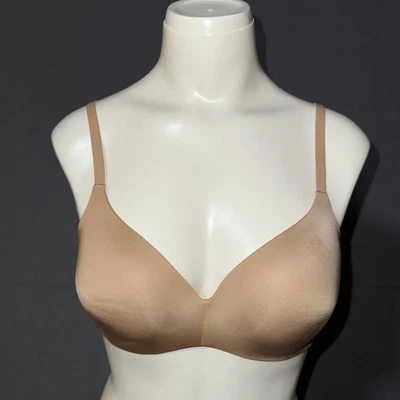 Sujetador Camiseta DKNY 32D Litewear Sin Alambres Correa Ajustable Beige Ligero DK4047 Foto 1 de 4