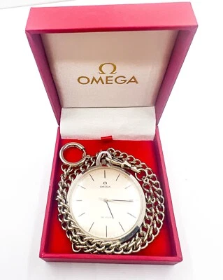 Vintage Omega De Ville 44mm 17 Jewels Pocket Watch Mechanical Wind Working - Image 1 of 4