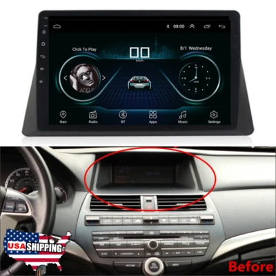 For 2008-12 Honda Accord 10" Android 12.0Car Stereo Radio Player GPS 2+32GB USA - Image 1 of 4