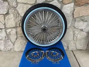 21X3.5 48 FAT SPOKE 00-07 WHEEL 120/70-21 SHINKO WW TIRE KIT FOR HARLEY TOURING - Picture 1 of 7