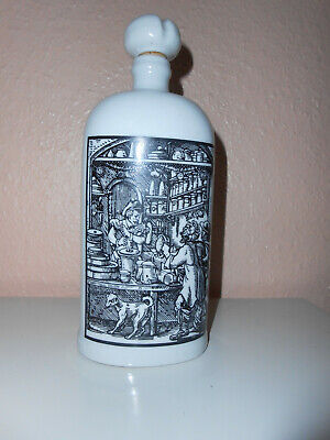Porzellan Flasche Apothekerflasche Elixier Contra Mortem Pharma Kachel Essen • 19.76€
