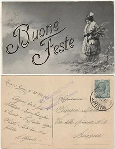 AUGURALI - BUONE FESTE - ZONA DI GUERRA - VIAGG. 1916 -73666- - Imagen 1 de 1