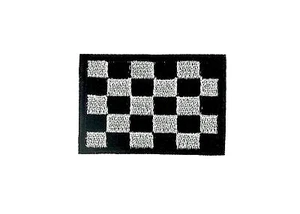 Patch ecusson brode backpack drapeau flag damier course auto moto thermocollant - Imagen 1 de 1
