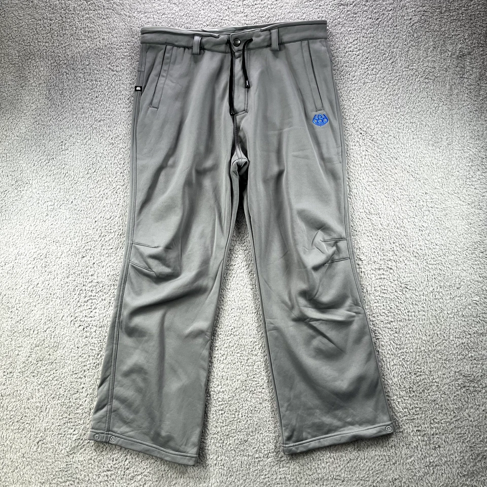 686 Smarty брюки флисовая подкладка только мужчин маленький серый сноубординг базовый слой - Изображение 1 из 4