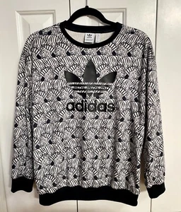 Adidas Youth Black and White Zebra Sweatshirt XL - Picture 1 of 5