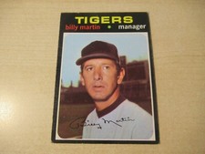 1971 TOPPS BILLY MARTIN #208 DETROIT TIGERS HIGH GRADE SETBREAK UPGRADE YOUR SET