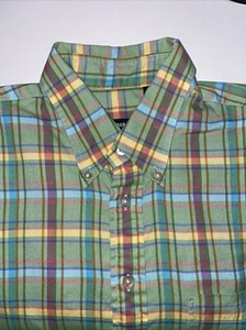 VTG. Gitman Bros Button Shirt Mens Large Multicolor Plaid Cotton Casual USA MADE - Picture 1 of 10