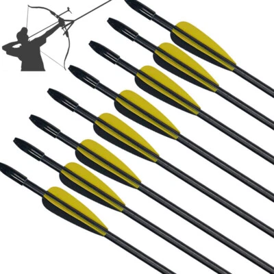 28" Fiberglass Arrows Archery Target Practice Arrows for Bow Kids Hunting Train - Image 1 of 4