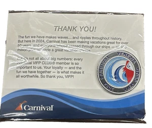 Carnival Cruise Line Venezia 2024 VIFP Club Ship Pin Past Guest - Picture 1 of 6