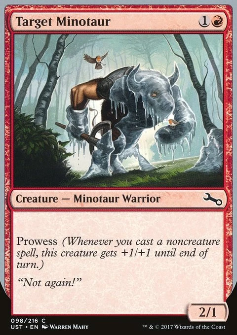 MTG Magic the Gathering Target Minotaur (98a/288) Unstable NM - Image 1 of 1