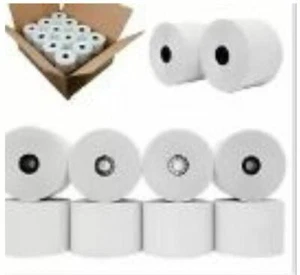 Thermopapierrollen | 3 1/8" x 248' 1-lagiges Papier für Registrierkasse Point of Sale - Bild 1 von 1