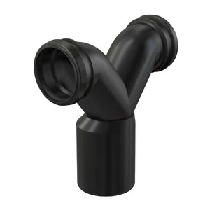 WC Anschluss doppel Rohr Stutzen Bogen Abfluss Ablauf Toilette universal DN100 - Bild 1 von 2