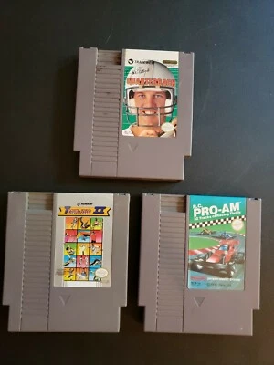 3 Nintendo Games: RC Pro Am/Track & Field II/John Elway Quarterback NOT Tested! - Image 1 of 4