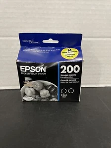 Epson 200 Black Ink Cartridge 2-PACK Dura-Brite Ultra Exp 05/2022 - Picture 1 of 2