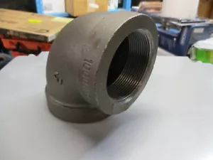 3 Zoll 90 Grad Ellenbogen Gewinde 1000 WOG schwarz formbar Bügeleisen 3 Zoll - Bild 1 von 5