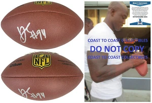 DeMarcus Ware Signed Football Proof Beckett COA Dallas Cowboys Denver Broncos - Picture 1 of 7
