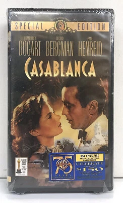 CASABLANCA Special Edition VHS Bogart And Bergman New Sealed w/Collector’s Card - Image 1 of 2