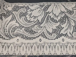 FULL ROLL 25 metres cream polyester lace  180mm Bedding/windows/soft furnishings - Picture 1 of 4