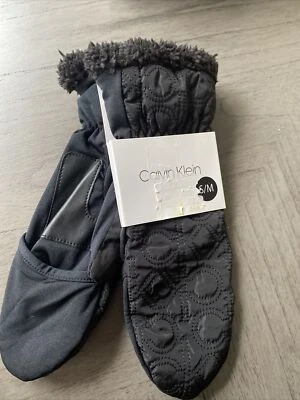 $58 Guantes Mujer Calvin Klein Negro ck Monograma S/M Nuevos Foto 1 de 4