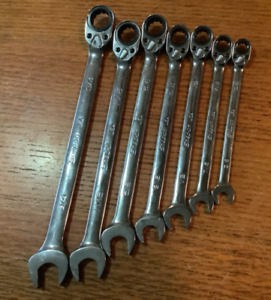 New Snap-on™ 3/8" thru 3/4" 12-pt Flank drive Plus Ratchet Wrench Set SOXRR707A