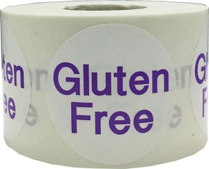 Gluten Free Food Rotation Labels 1.5 Inch Round Circle Dots 500 Adhesive Sticker - Picture 1 of 1