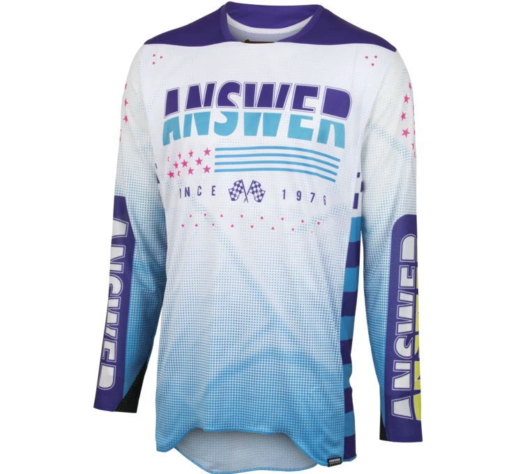 Answer Racing A22.5 Elite Revolution White/Blue MX Offroad Jersey Men's Sizes - Image 1 of 1