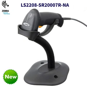 Zebra Symbol LS2208-SR20007R-NA 1D USB Handheld Barcode Scanner USB Kit Stand - Picture 1 of 14