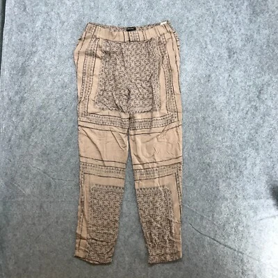 Pantalones Mossimo Dutti para mujer talla 6 marrón negro estampado tirar en bolsillo cónico Foto 1 de 4