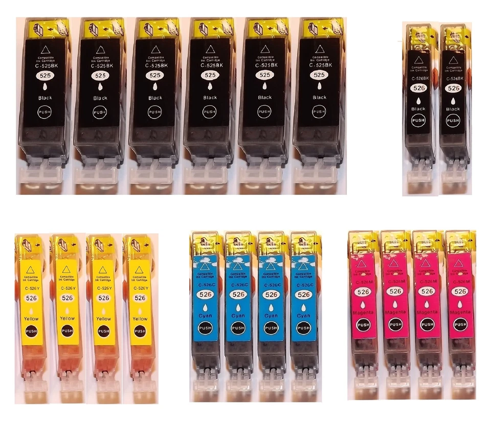 20x tinten Patronen für Canon PIXMA iP4800 iP4900 MG5100 MG5200 MX895 mit Chip - Bild 1 von 1