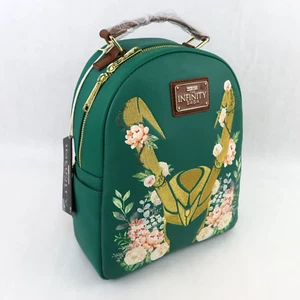 Loungefly Marvel Loki Mini Backpack Horns God of Mischief Floral Infinity War - Picture 1 of 19
